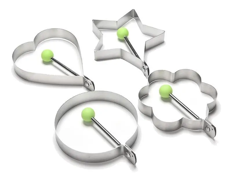 5 шт сгущать Нержавеющая сталь яйцо Frier набор в форме сердца круговой жареный