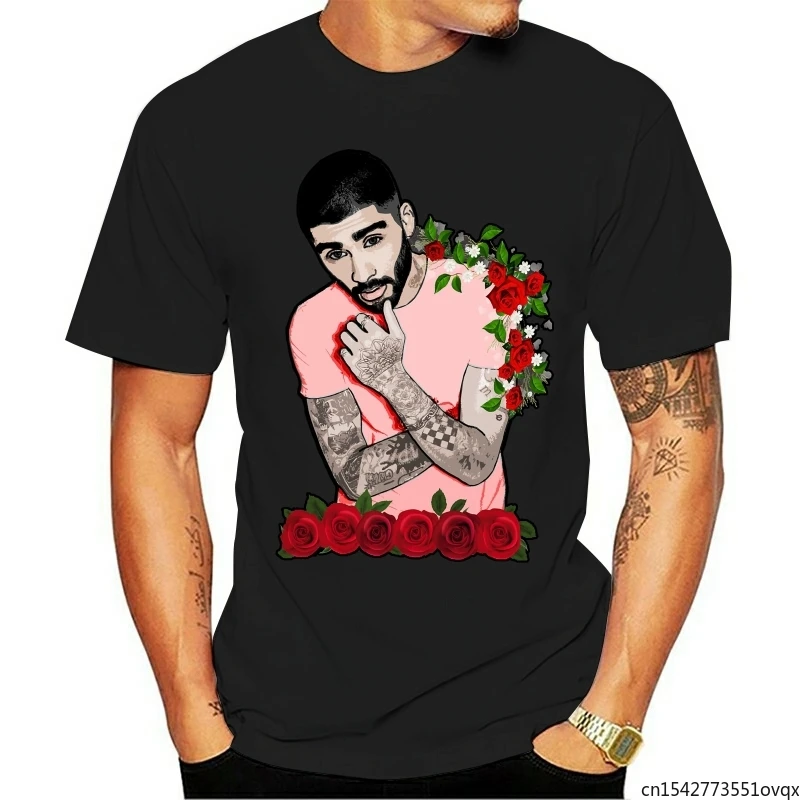 

Fashion Tshirt Zayn Malik Shirt - Zayn Malik Rose Shirt T Men Top Tee Summer Short Sleeves Unisex Tee