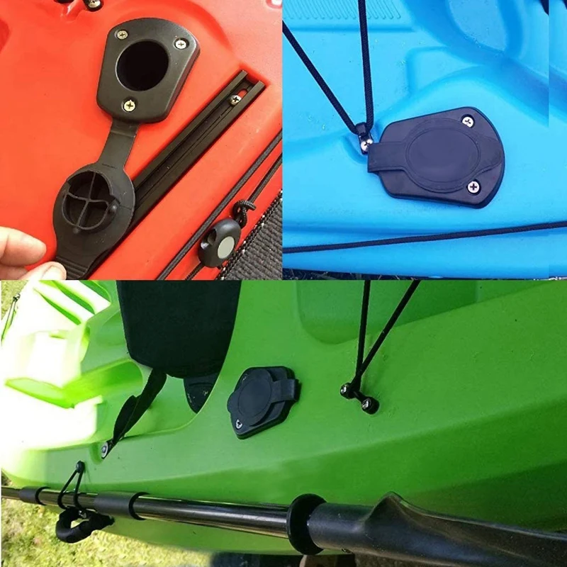 2 Pcs Kayak Deck Plastic Flush Mount Fishing Boat Rod Holders and Cap Cover Tackle Accessory Tool | Спорт и развлечения