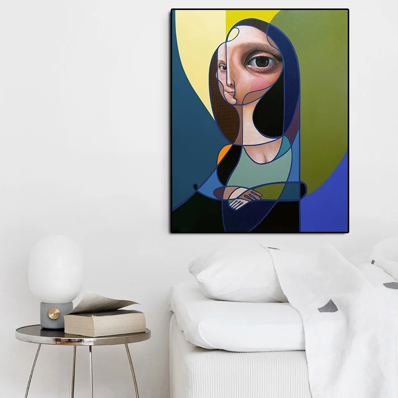 Известный абстрактный Мона Лиза холст картины Красота Wall Art Плакаты принтом в