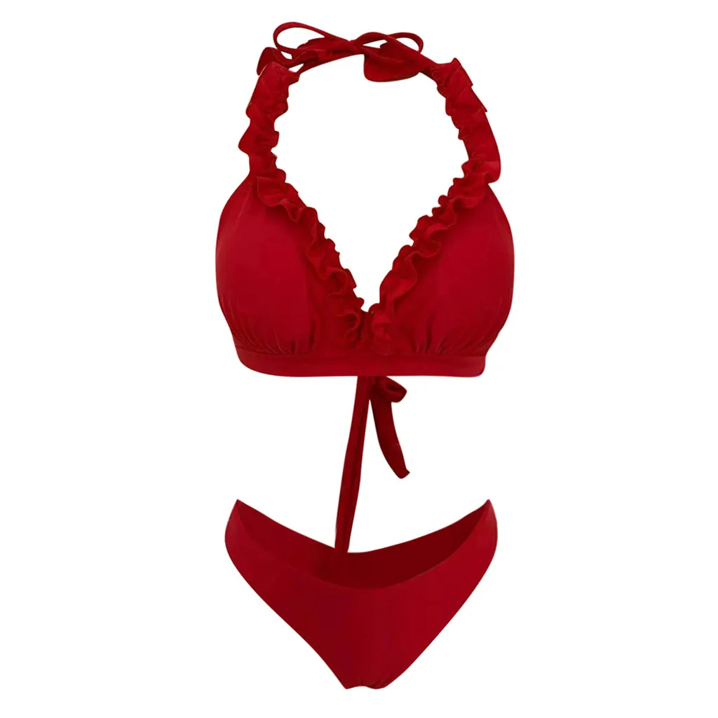 

Home&Nest Fashion Womens Sexy Bikini Set Bandeau Bandage Beach Push-Up Two Piece Swimsuit Bikini Set Women's Swimwear New