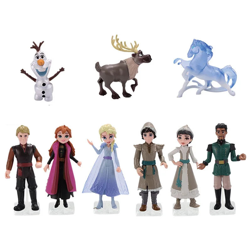 Disney Frozen 2 Снежная королева Эльза Анна ПВХ фигурки героев Олаф Кристоф Sven аниме куклы фигурки, детские игрушки для детей Подарки