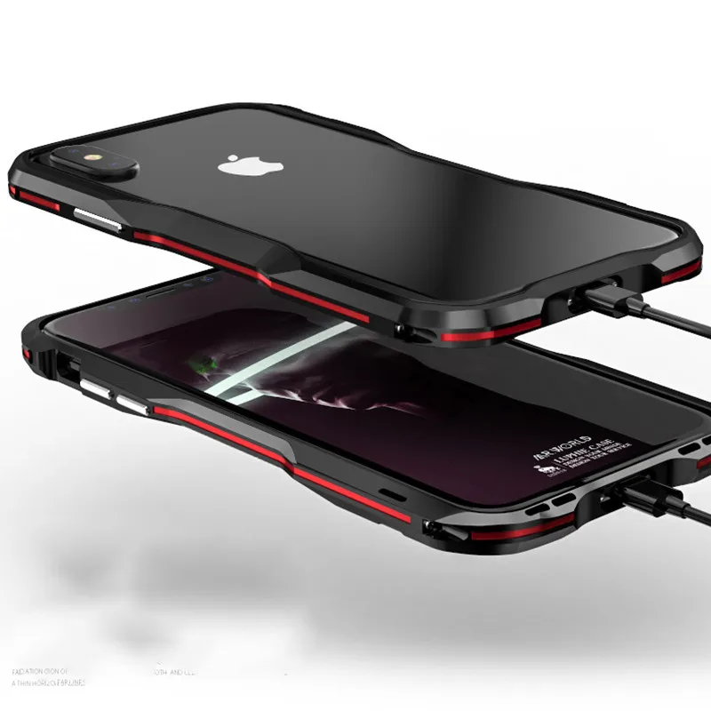 Роскошный Металлический Чехол бампер для iPhone XS чехол с алюминиевой рамкой