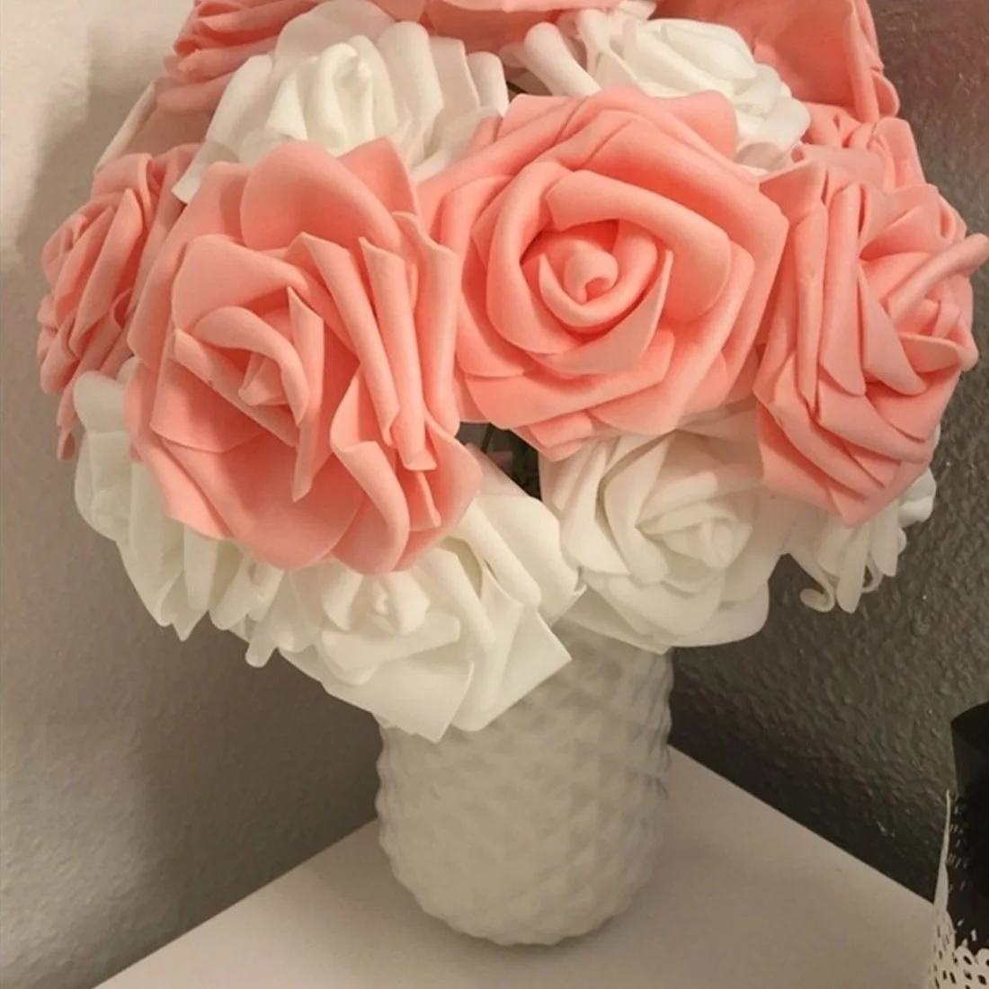 Пенная Роза 10 голов 6 см искусственные цветы ПЭ букет невесты домашний Свадебный