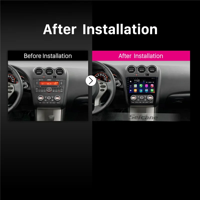 Мультимедийный проигрыватель Seicane Android 10 0 2 Гб ОЗУ 9 дюймов автомобильный