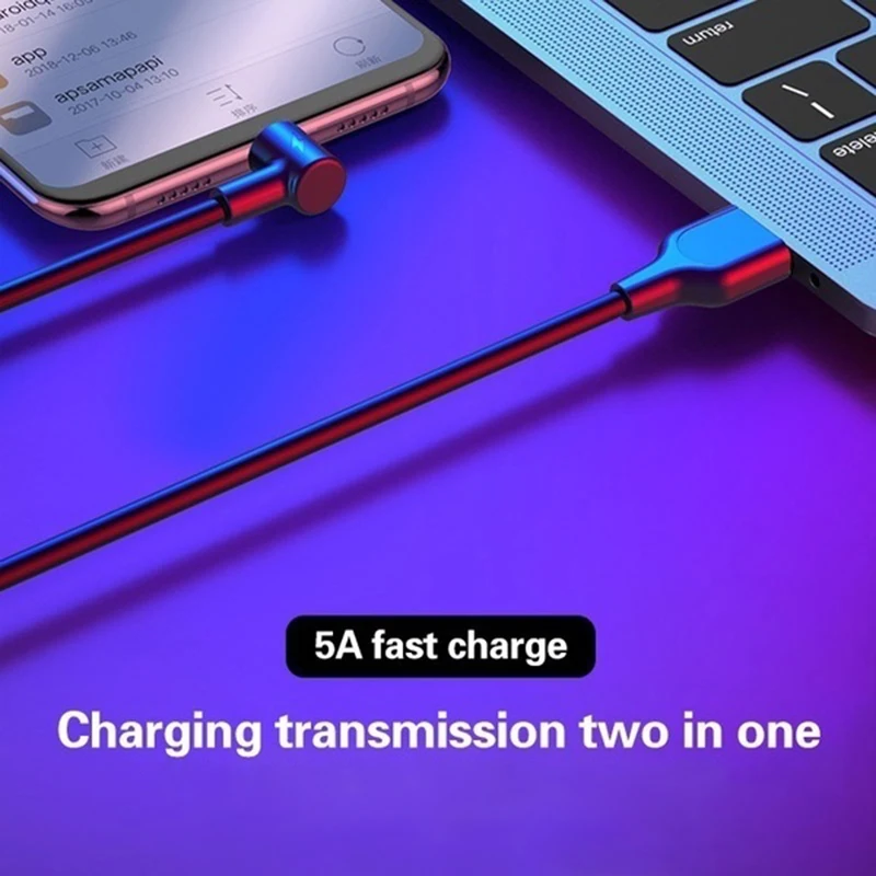 Лента C кабель Supercharge 5A мобильный телефон зарядный для Huawei P30 Pro USB кабели Samsung Galaxy A70