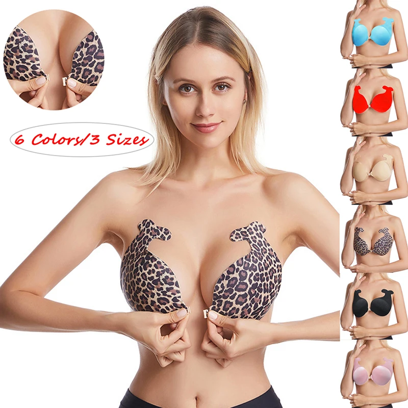 

Women's Silicone Invisible Bra Push Up Dolphin Breast Lift Up Bra Tape Stickers Anti Emptied Chest Paste Adhesive Bras For Women