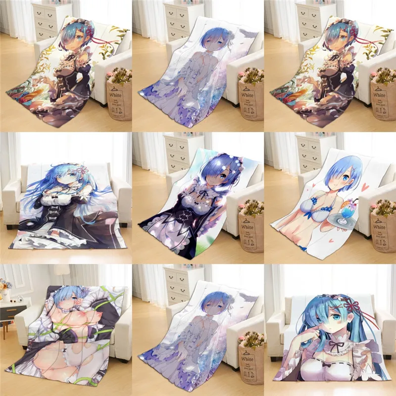 Теплое фланелевое одеяло Re: жизнь в другом мире от нуля аниме Рам Рем покрывало