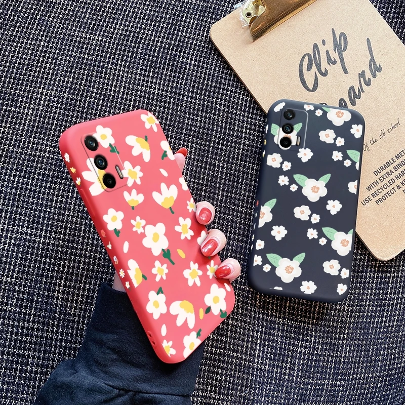 for realme gt 5g gt neo gt neo flash beautiful flower case silicone fall protector free global shipping