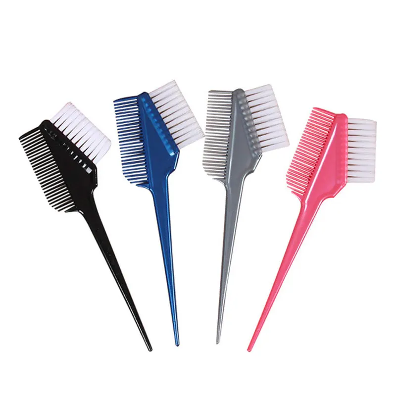 

1/2 шт. случайный краска для волос гребень рулевой наконечник кисть для окраски волос двойной Применение со из мягкого нейлона и шифона со вс...