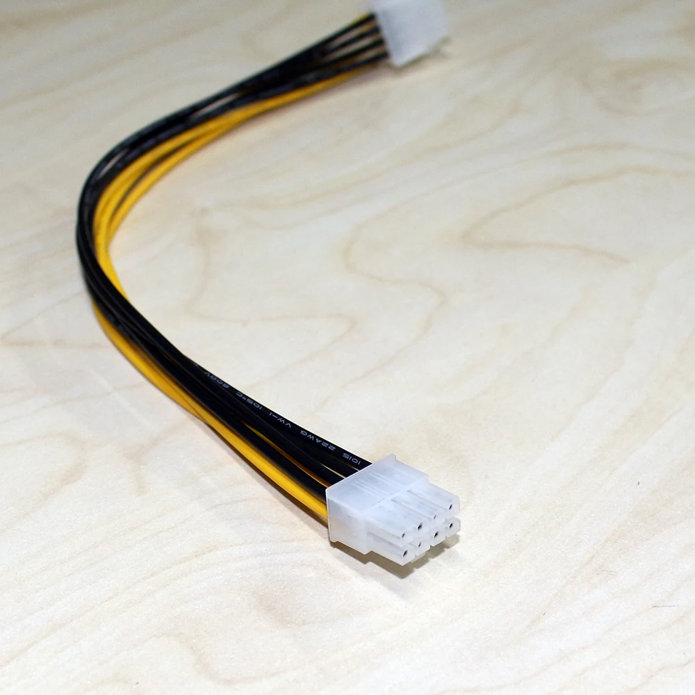 10 шт./лот 30 см 8 контактов 12 В ATX EPS Удлинительный кабель питания штекер-гнездо