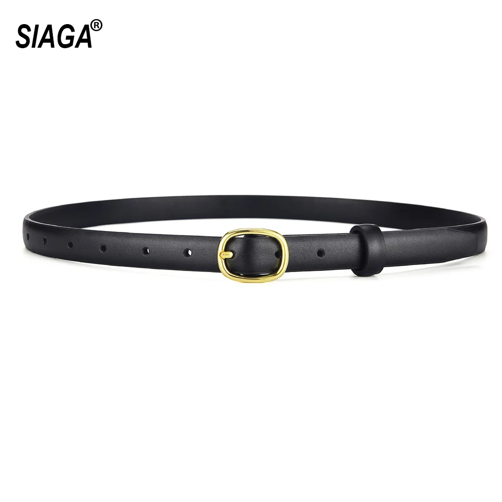 

2021 Ladies Quality Genuine Leather Slim Belts Pin Alloy Buckle Metal Belt Female Jeans Accessories Clothing 2.0cm Width FCO277