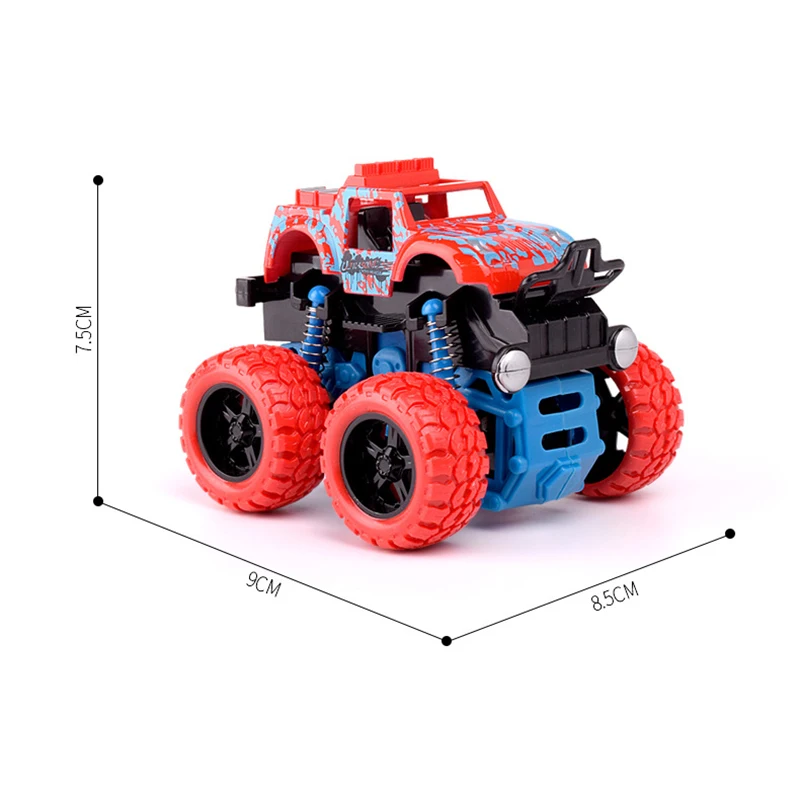 

Baby Toys Inertial off-Road Racing Toy Car Four-Wheel-Drive Vehicle Children 360 Degree Pull Back Stunt Car Toys For Children