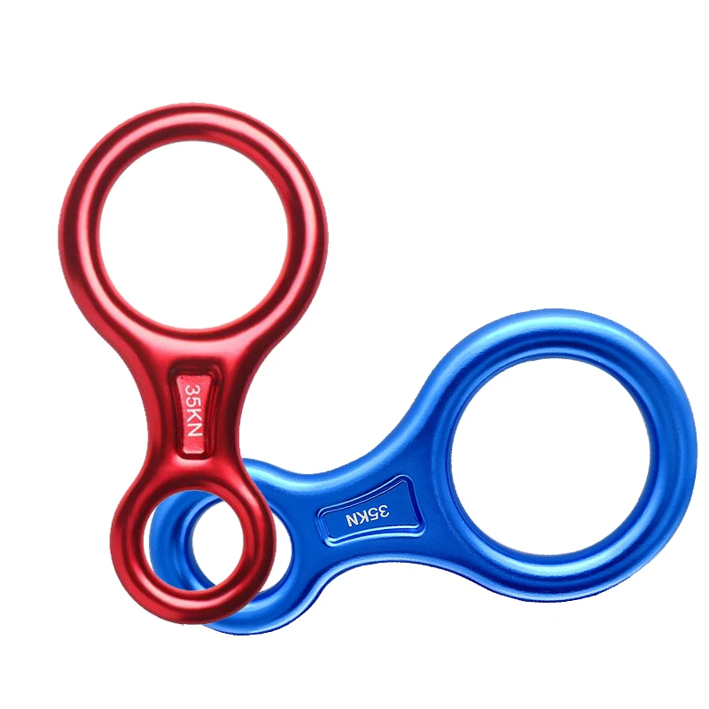 

Rock Climbing Descender Carabiner Rope Small Slow Descent Device 1PC Downhill Eight Ring Random Color Climbing Descend