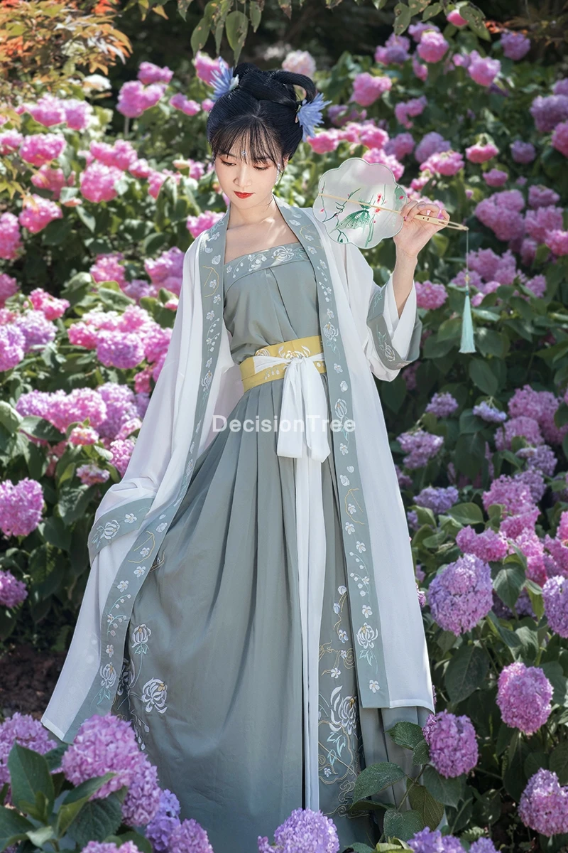 2021 Женские китайские танцевальные костюмы династии песни ханьфу традиционное