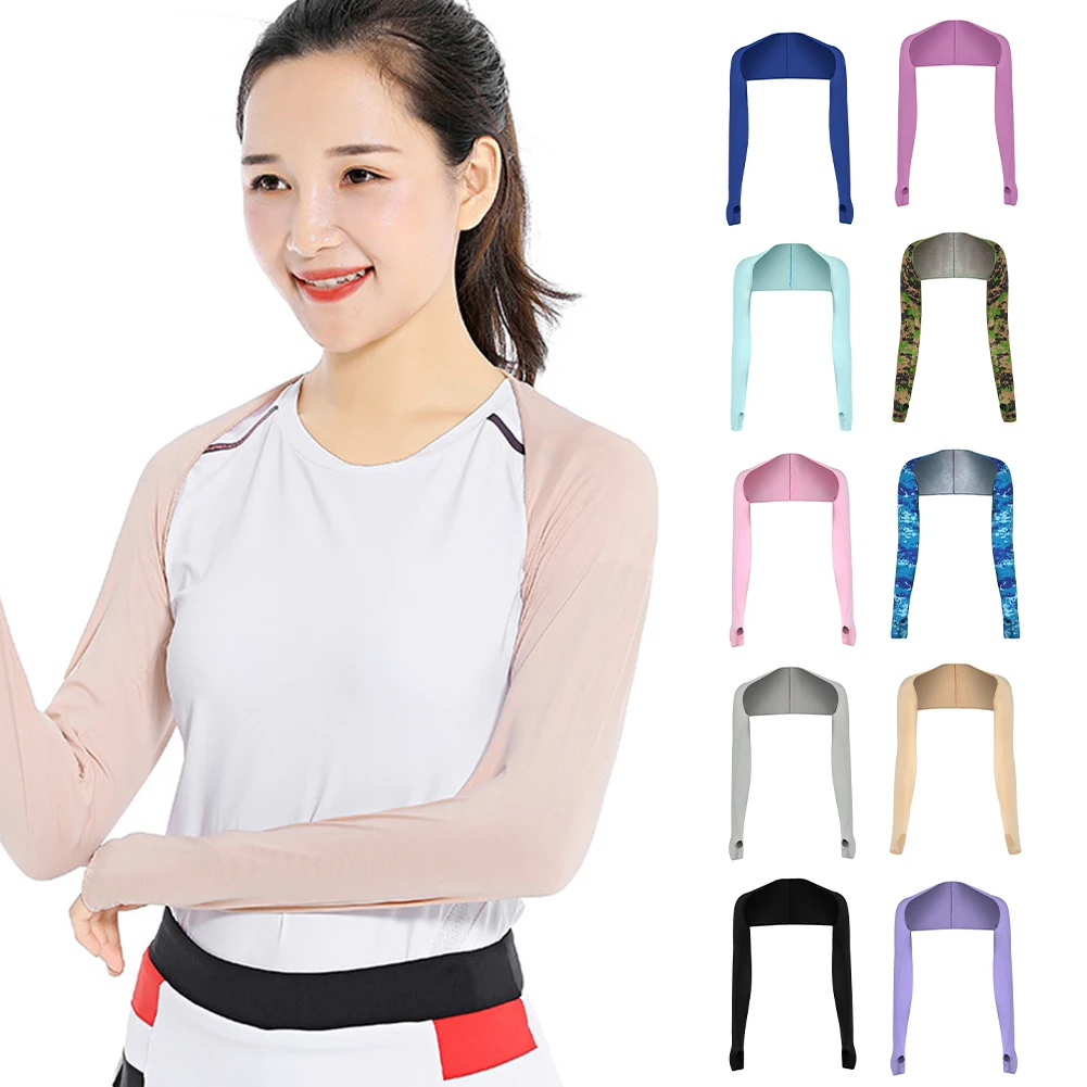 

Arm Sleeve Long Shoulder Sleeve Sunscreen Scarf Cooling Elbow Sleeve Cuff Scarf Thin Section Scar Cover Arm Cover Fake Sleeves