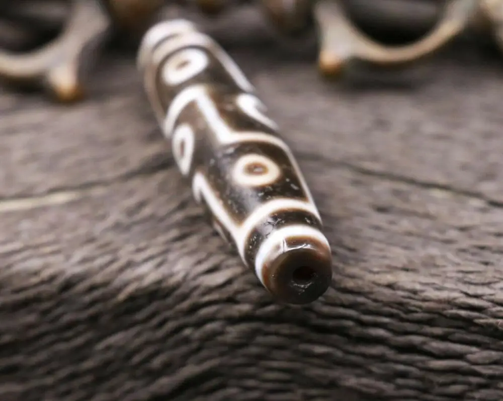 Treasure Magic Power LKbrotherMagic Tibetan Old Agate 9 Eye Most Respected dZi Bead Amulet 55MM Pendant | Украшения и аксессуары