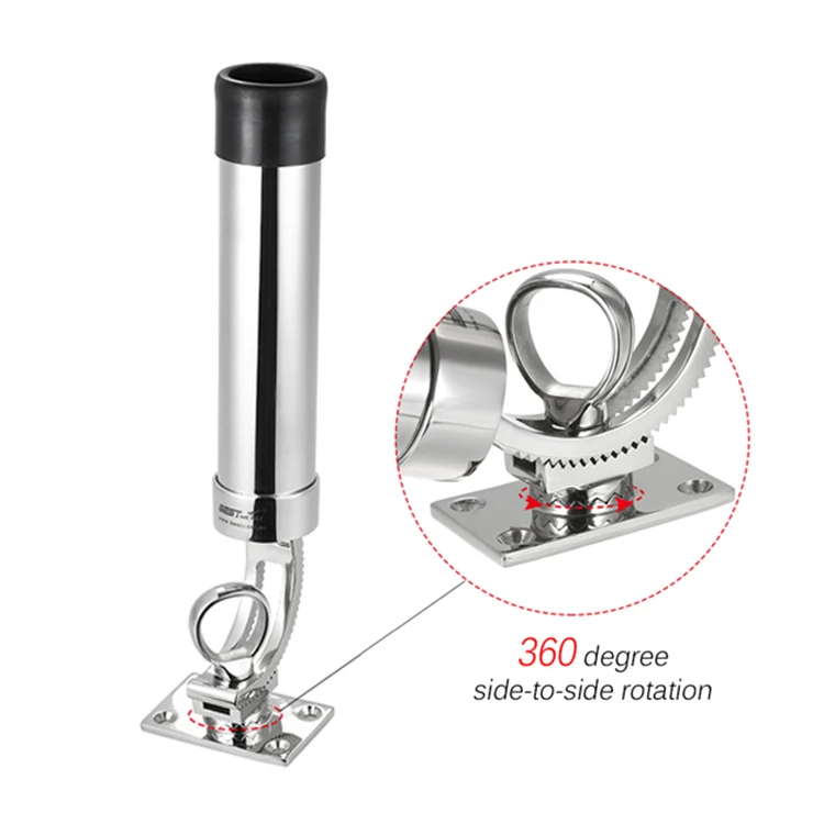 316 нержавеющая сталь Лодка палуба Регулируемая удочка Кронштейн для яхты | Спорт