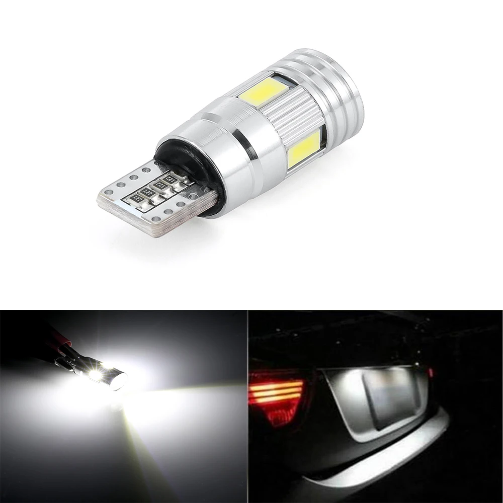 Автомобильный Стайлинг T10 Автомобильные светодиодные лампы Canbus Error Free 6 SMD линзы