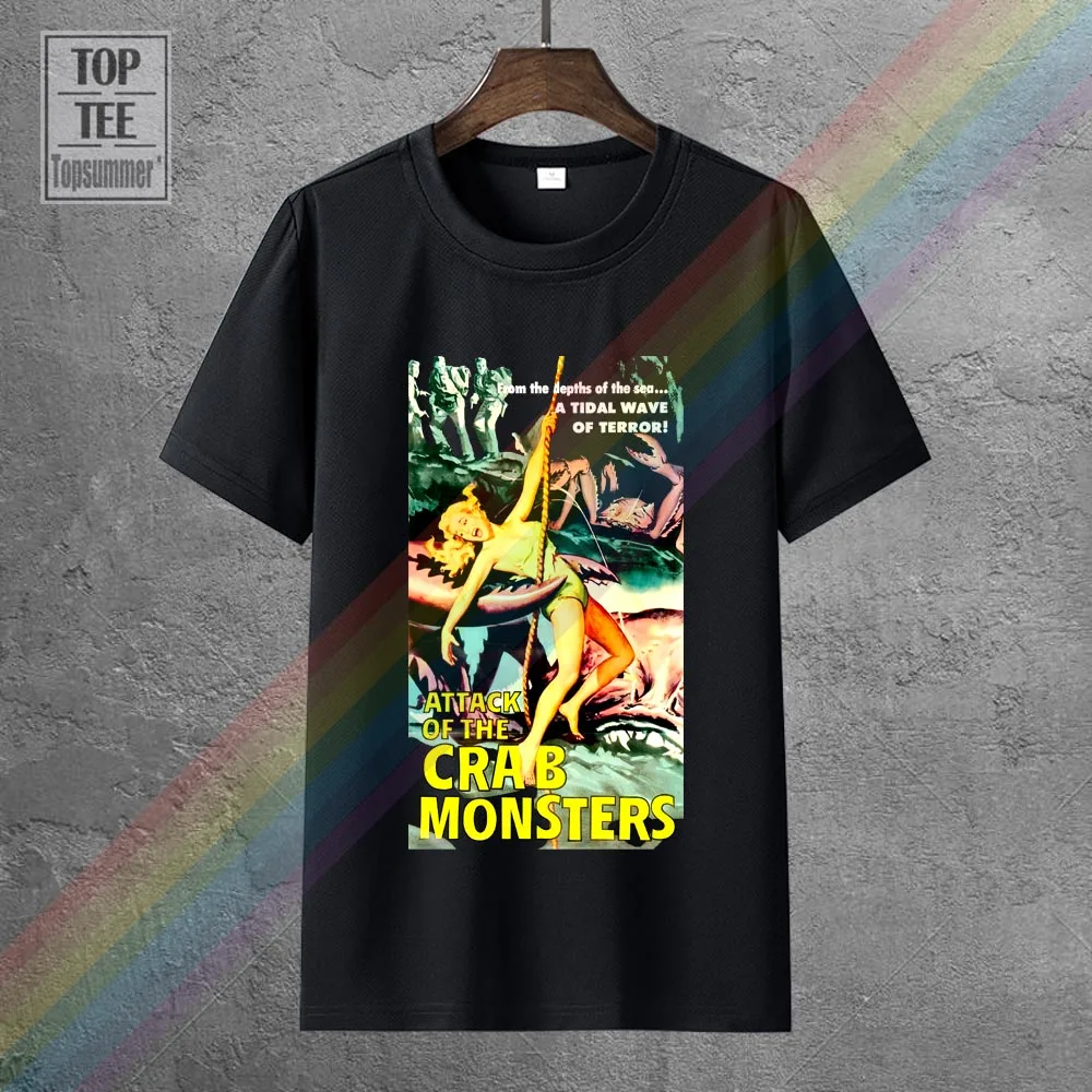 

Attack Of The Crab Monsters Movie Poster Mens T Shirts Japanese Streetwear Tshirts Designer T-Shirt 100% Cotton