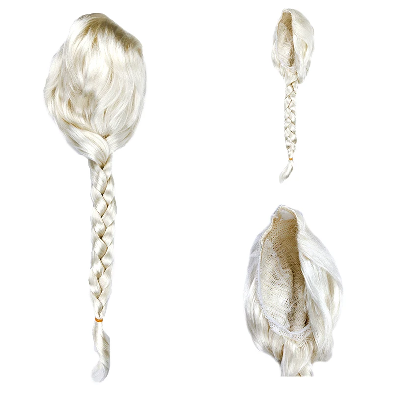 Girls Elsa Dress Up Kids Cosplay Snow Queen 2 Elza White Wig Children Carnival Birthday Party Costume Clothes Accessory | Детская одежда