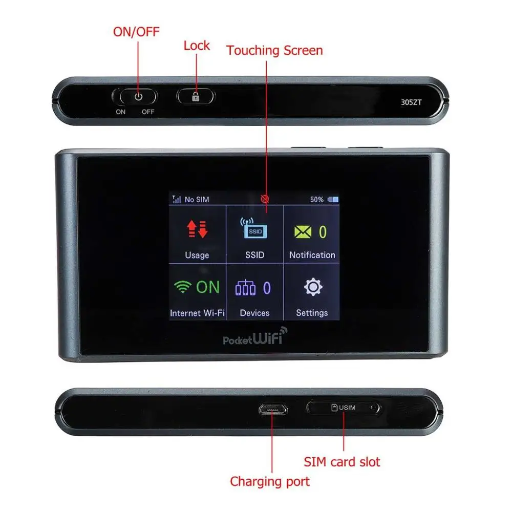 Softbank Pocket Wi Fi 304ZT | ZTE 4G WiFi|Фиксированные беспроводные терминалы|
