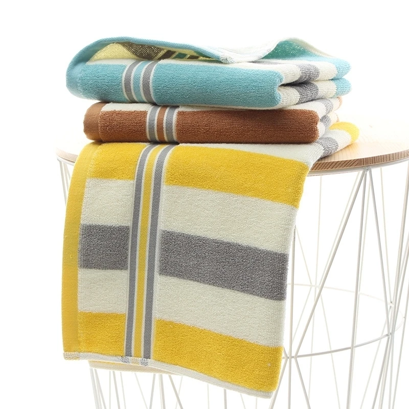 Cotton Color Stripe Long Travel Hotel Hostel Portable Washcloth Gym Yoga Running Large Towel Beach Sun Bath Towels Lovers Gift