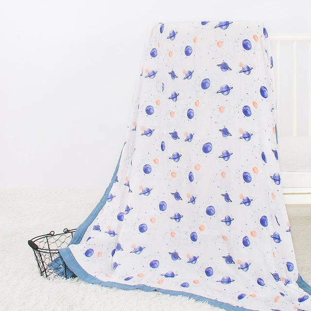 Мультяшное одеяло четыре слоя бамбука детское муслиновое дерево пеленание лучше