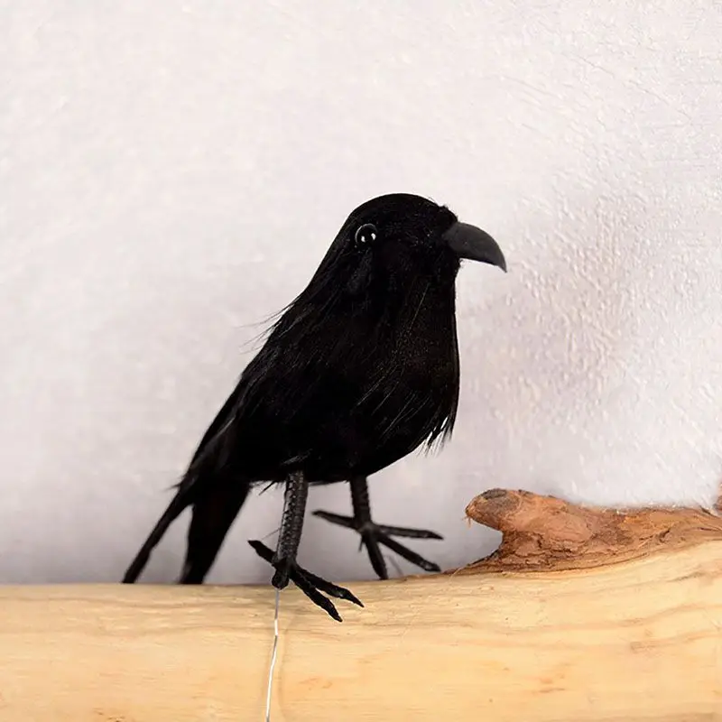 Хэллоуин моделирование черная ворона искусственная птица реквизит