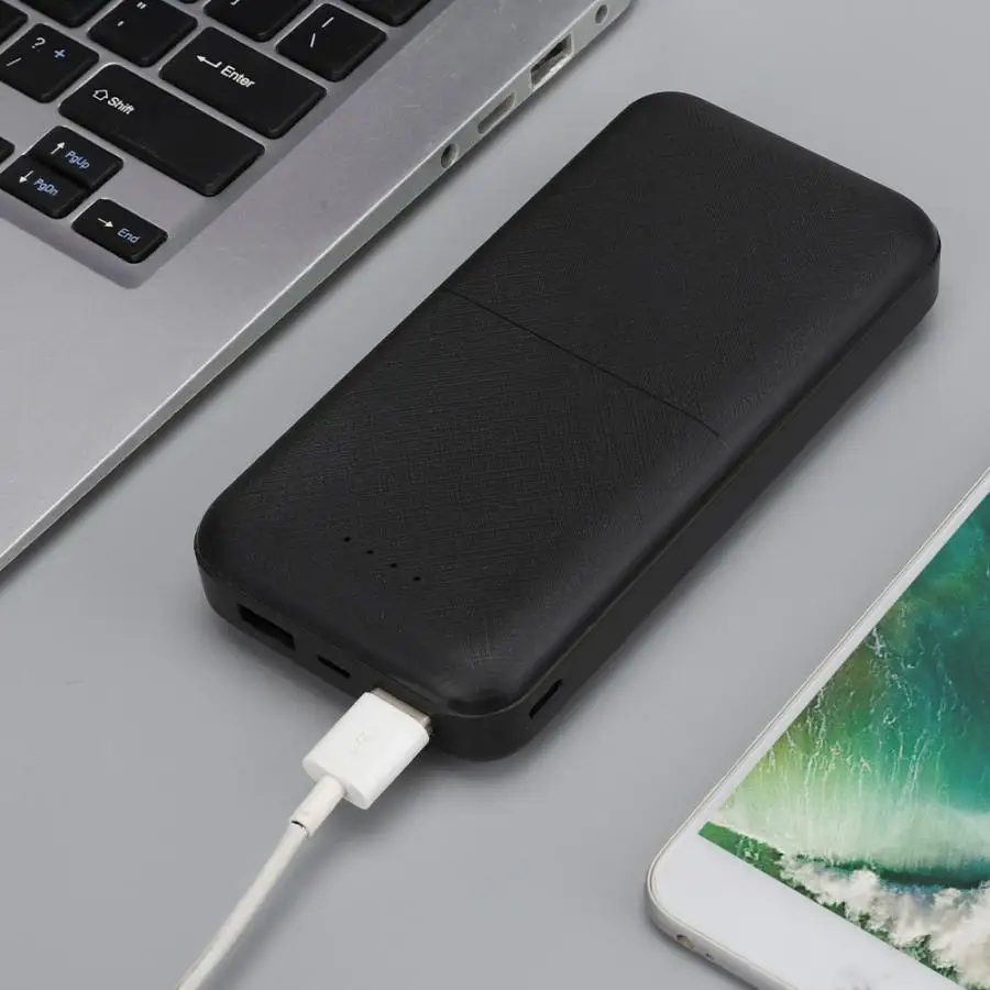 Внешний аккумулятор корпус из углеродного волокна 20000 мАч портативный литий