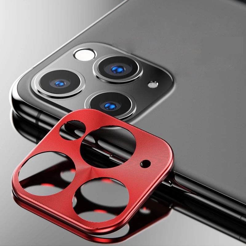 Red case Metal Case on For iPhone X Camera Lens Screen Protector Bumper Cover for iPhone XS MAX XR XSMAX X 11 Pro Max Ring Tempered Glass - Цвет: Red case