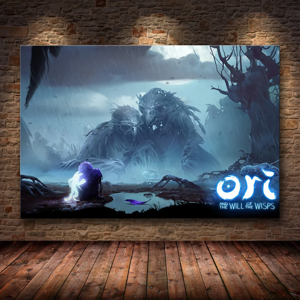 Украшение плаката, картина Ori и слепой лес на HD холсте, Картина на холсте, настенная живопись, холст, настенная живопись, холст - Цвет: 10