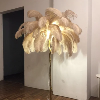Floor Beige Color Американский золотой медный торшер, тренога, лампа для салона, светодиодный прикроватный вертикальный напольный светильник, Прямая поставка - Цвет абажура: Floor Beige Color