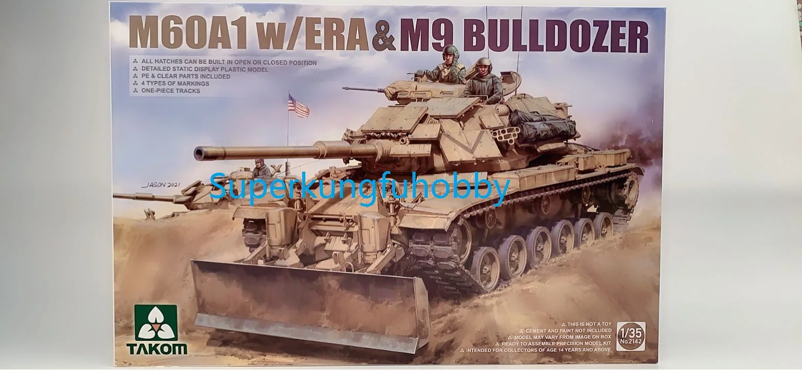 

TAKOM 2142 1/35 U S M C M60A1 w/ERA & M9 Bulldozer Model Kit