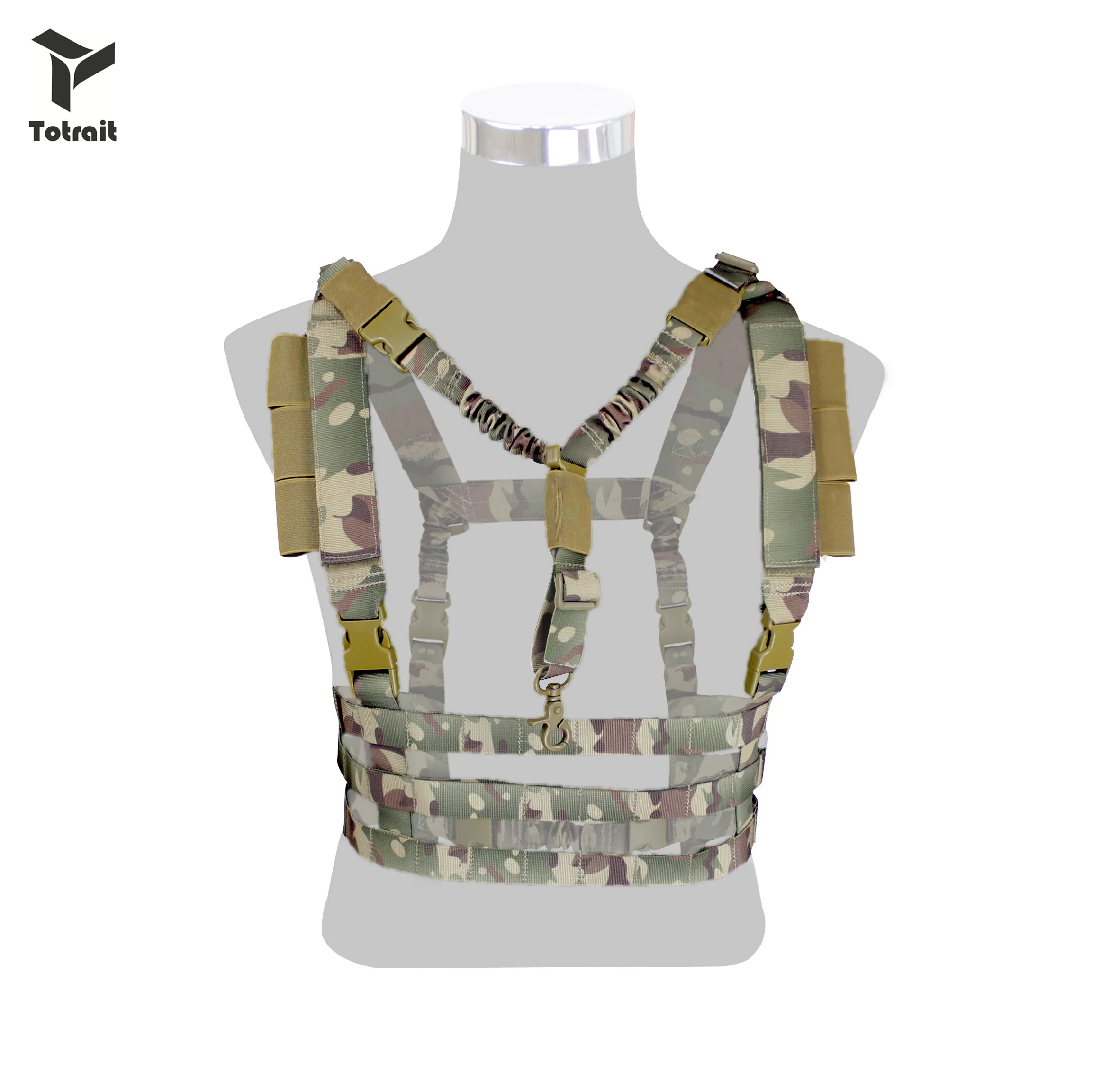 cp TOtrait Военный Тактический Жилет molle для страйкбобоевая Низкопрофильная нагрудная установка Съемный пистолет слинг Охотничьи Аксессуары 1000 D нейлон - Цвет: cp