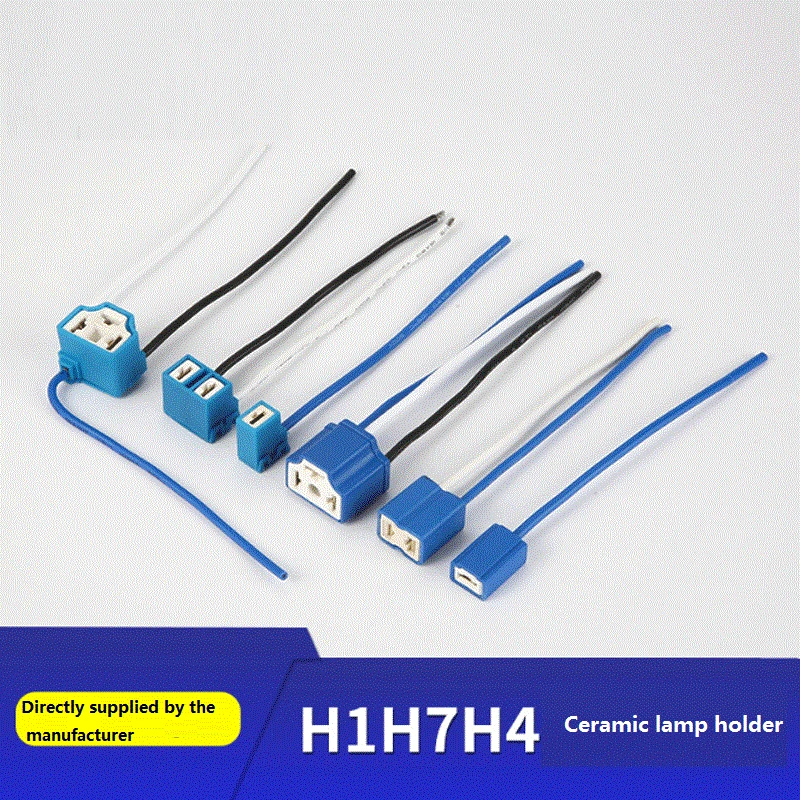 

50 Set manufacturer directly supplies h1 h7 h4 automobile and motorcycle headlamp socket, bulb plug and socket connector