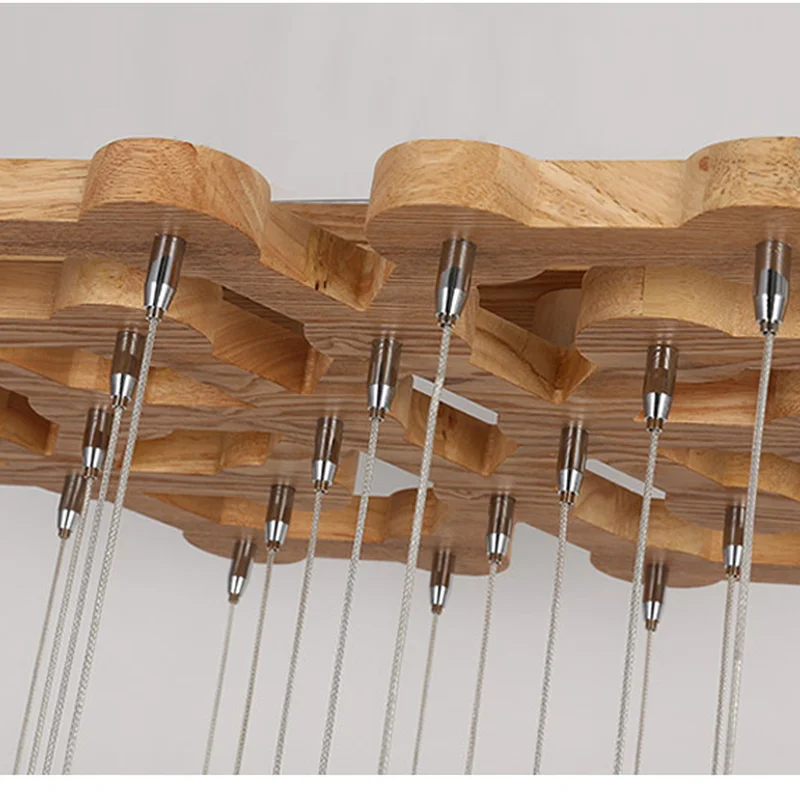 Современная Подвесная лампа в виде шара из массива дерева светодиодный