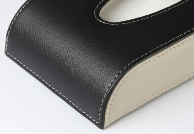 Автомобильный кожаный солнцезащитный козырек коробка для салфеток Держатель