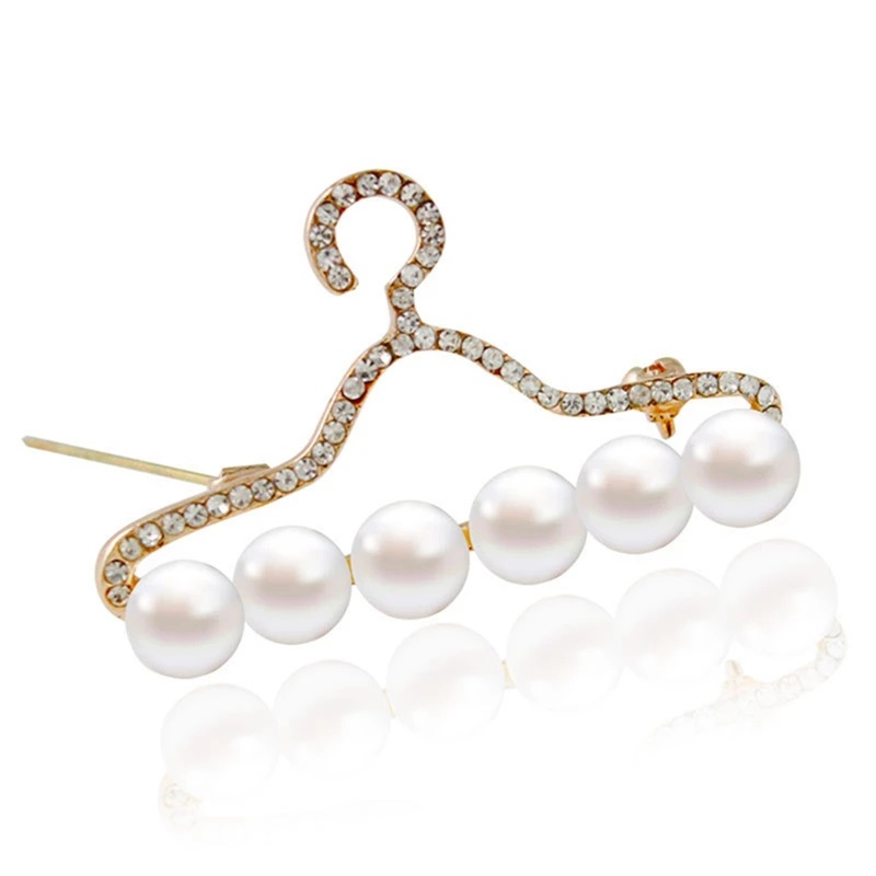 Моделирование жемчужная вешалка брошь для одежды Для женщин брошка из горного