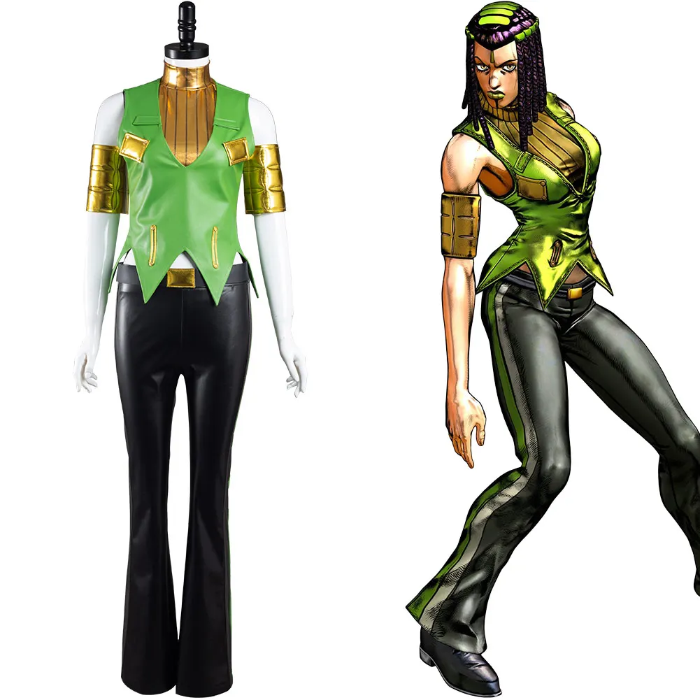 

JoJo‘s Bizarre Adventure Ermes Costello Cosplay Costume Outfit Uniform Halloween Carnival Suit