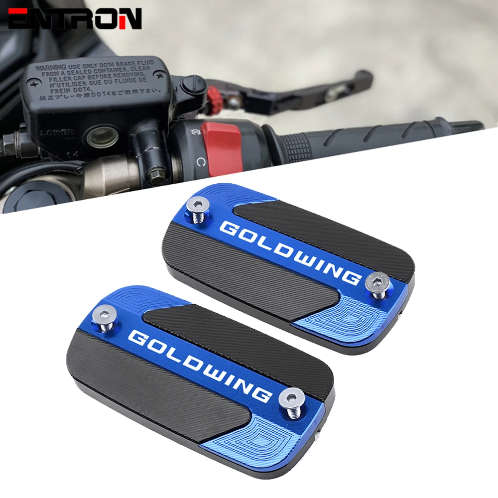 For HONDA Gold Wing Goldwing 1800 GL1800 2010-2018 Motorcycle CNC Accessories Front Brake Fluid Reservoir Cover Cap With Logo
