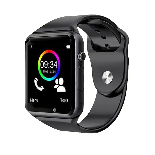 A1 наручные часы Bluetooth Смарт часы телефон фитнес Шагомер SIM Камера Smartwatch для apple Android Facebook Whatsapp дети ребенок - Цвет: All Black