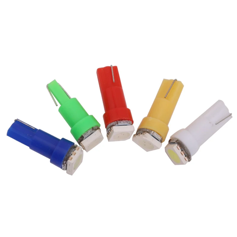 10PCS T5 W3W W1.2W Car Interior Led Lights Auto Panel Bulbs Motorcycle Dashboard Lamp Vehicle 12V Instrument Diode - купить по