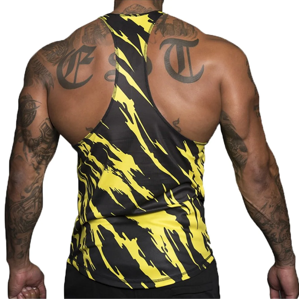 

VALVOELITE Tailor-made T-ShirtsMen's bodybuilding camouflage sleeveless single waistcoat tights sports fitness debardeur hommes
