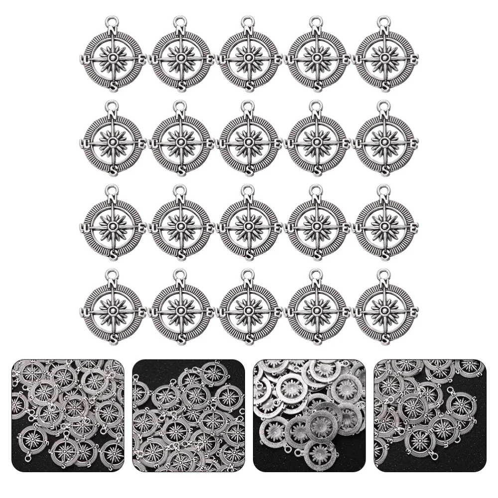 

100pcs DIY Graduation Jewelry Accessories Alloy Pendents Alloy Compass Decors