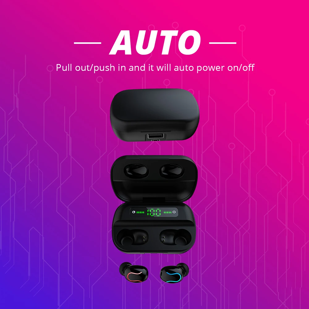 Bluetooth 5,0 наушники TWS Touch True беспроводные наушники IPX7 водонепроницаемые наушники 8D стерео гарнитура с шумоподавлением для телефона