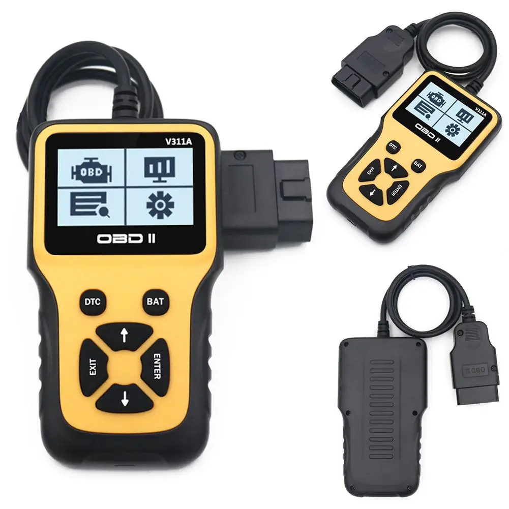 Автомобильный считыватель кодов V311A OBD с горячей клавишей DTC BAT может считывать