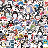 1050100pcs penguin stickers waterproof for notebook luggage skateboard bicycle phone suitcase laptop sticker