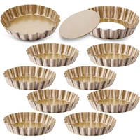 tart pans for baking tart pan with removable bottom nonstick quiche pan for baking pies quiche cheese cakes 10 pieces