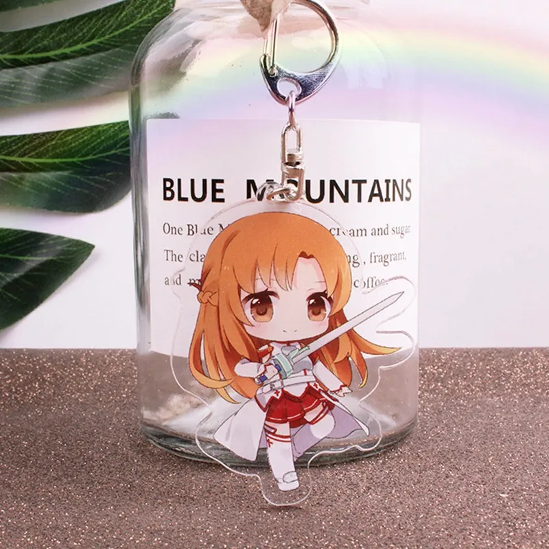 Sword Art Online SAO Yuuki Asuna акриловый брелок для ключей
